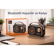Universal Retro M4 Bluetooth Hoparlör ve Radyo | Taşınabilir Kablosuz Müzik Çalar | USB – Tf Kart Destekli | Şarjlı