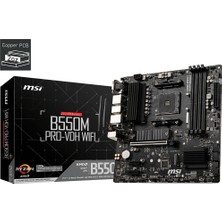 Başcılar Msı B550M Provdh Wıfı Ddr4 4400MHZ 1xvga 1xhdmı 1xdp 2xm.2 USB 3.2 Matx Am4 (Amd 5000 ve 3000 Seri̇si̇ Işlemci̇ Uyumlu)
