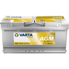 Varta Anabayinden 105 Amper Agm. Varta A4 - Hurda Akü Göndermeniz Gerekmiyor
