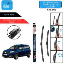Dacia Dokker Uyumlu 2016-2021 Bosch Aerotwin Araca Özel Ön Silecek Takımı 550-400MM