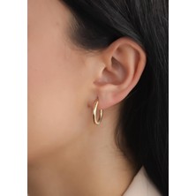 Narin Mücevherat Nar-In Altın Mücevherat Modern Altın Küpe 06