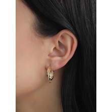 Narin Mücevherat Nar-In Altın Mücevherat Modern Altın Küpe 09