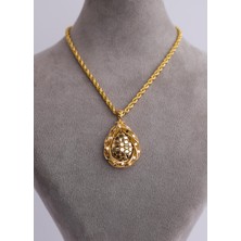 Narin Mücevherat Nar-In Altın Mücevherat Petek Motifli Altın Kolye Ucu 03