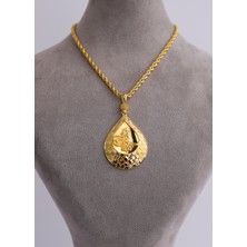 Narin Mücevherat Nar-In Altın Mücevherat Tuğralı Çiçek Motifli Altın Kolye Ucu 04