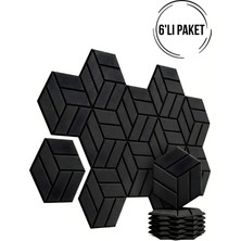 Walter White 6'lı Altıgen Duvar Karoları Dekoratif Isı Yalıtım, Ses Yalıtım Yapışkanlı Duvar Deseni Ev, Stüdyo,ofis Için