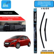 Martigues Peugeot 208  2013> Araca Özel Uyumlu Ön Cam Silecek Takımı 650MM-400MM
