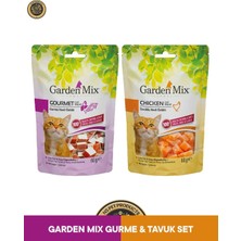 Garden Mix Gurme & Tavuklu Kedi Ödül Maması Seti 2X60 gr