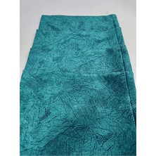 FavoriTeks Kadife Kumaş 40X40 4 Lü Kırlent Takımı Petrol Damar Desenli Dekoratif