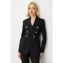 Ekol Kruvaze Yaka Kapak Cepli Ceket 5013