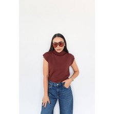 Özge Özgenç Balıkçı Yaka Kolsuz Triko Bluz