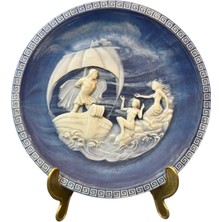 TT Amerikan Bradex " The Sirens" 1985 Limitli Üretim Cameolu Duvar Tabağı - Cameo Taşından 21 cm Çap.