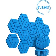 Walter White 6'lı Altıgen Duvar Karoları Dekoratif Isı Yalıtım, Ses Yalıtım Yapışkanlı Duvar Deseni Ev, Stüdyo,ofis Için