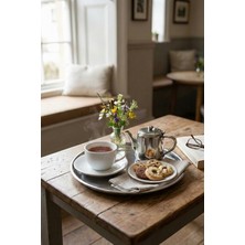 Steel & More Pure 304 Paslanmaz Çelik Yuvarlak Servis Tepsisi 23 cm (6’lı Set)