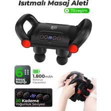 7go 7gmg5 Isıtmalı Masaj Tabancası – 6 Başlıklı, 5 Modlu, 20 Kademeli, LCD Ekranlı Titreşimli Masaj Aleti