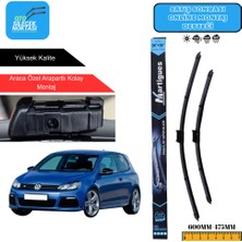 Martigues Volkswagen Golf Vı  2008-2012  Araca Özel Uyumlu Ön Cam Silecek Takımı 600MM-475MM