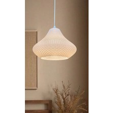 Decory Nathalie Mesh Dokulu Avize, Pinterest Tarzı Özel Tasarım Tekli Sarkıt Avize (Bioplastik) E27