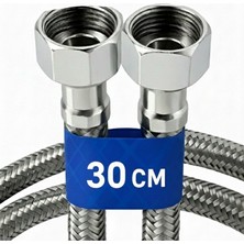 Yapı Kalite klozet Hortumu 2 Adet 3/8 Çelik Paslanmaz Örgülü Flex Hortumu 30 cm