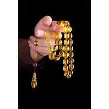 Dergah Tesbih Atölyesi Özel Koleksiyonluk Sistemli Püskül Damla Kehribar Tesbih (Amber), (مسبحة قطرة كهريبار)