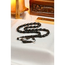 Dergah Tesbih Atölyesi Üstad Yusuf Cevher Özel Oyma Imame Abanoz Ağacı Tesbih 