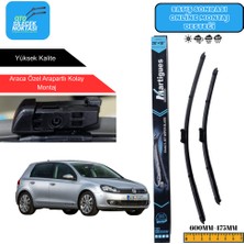 Martigues Volkswagen Golf Vı  2011 Araca Özel Uyumlu Ön Cam Silecek Takımı 600MM-475MM