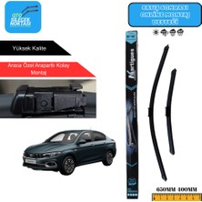 Martigues Fıat Egea Sedan 2015> Araca Özel Uyumlu Ön Cam Silecek Takımı 650MM-400MM