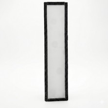 Oto Aksesuarcım Kristal Taşlı Iç Dikiz Aynası Tırnaklı Ayna 29,5X7CM Siyah