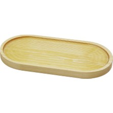 Vanch OVAL   AÇIK RENK=SADE  AHŞAP YAĞDANLIK ALTLIK  25X12.5CM (5264)