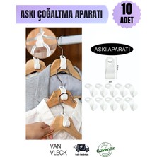 Van Vleck Askı Çoğaltma Aparatı 10 Adet – Dolap Içi Askı Uzatma, Elbise Şal Pantolon Düzenleyici