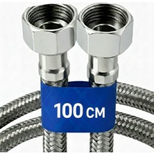 Yapı Kalite klozet Hortumu 2 Adet 3/8 Çelik Paslanmaz Örgülü Flex Hortumu 100 cm