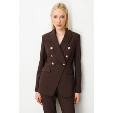 Ekol Kruvaze Yaka Kapak Cepli Ceket 5013