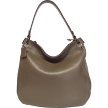 Atelier Terra Marea Espırıon Vizon | Hakiki Deri Kadın Tote ve Ince Askılı Omuz Çantası