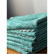 Su Yeşili Damar Desenli Kaydırmaz Taban Süngerli Koltuk Örtüsü Yıkanabilir