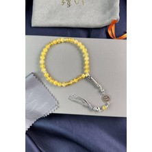 Dergah Tesbih Atölyesi Bilek Boy Nakkaş Imame Kişiye Özel Isimli Tasarım Damla Kehribar Tesbih  (Amber), (مسبحة قطرة كهريبار)