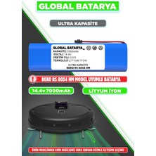 Global Batarya Beko Rs 8034 Hm Uyumlu Akıllı Robot Süpürge Bataryası 14.4V 7000mAh Li-ion Pil (Ultra Kapasite)