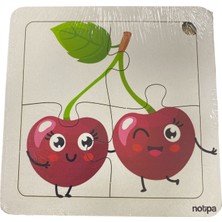 Tüftürük Çocuklar Için Eğitici ve Öğretici Ahşap 4 Parça 13 x 13 Renkli Meyveler Ilgili Puzzle 1003311