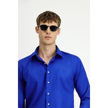 Kiğılı Uzun Kol Slim Fit Dar Kesim Klasik Non Iron Pamuklu Gömlek