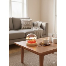 Belkıs Kırtasiye Fanus Lale Bahçesi Tasarımlı Geceve Masa Lambası Sevgiliye Hediye