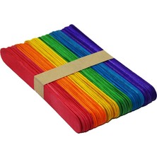 Vanch 50 PCS   RENKLİ  AHŞAP ELİŞİ ÇUBUK (5264)