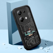 Hontinga Xiaomi Poco M6 Pro M5S Uyumlu Telefon Kılıfı Düşüme Önleyici Basitlik Anti Düşme Kamera Korumali Dağ Darbe Önleyici Siyah Desen Ince Yumuşak Silikon Telefon Kılıfı K2-0175