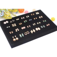 Megass Dekor Süet Kumaş Siyah Renk 34/24 cm Enine Küpe Standı