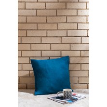 Homy Textiles Soft Earth Modern, Sade Dekoratif Yastık, Düz Kırlent Kılıfı, Deep Teal
