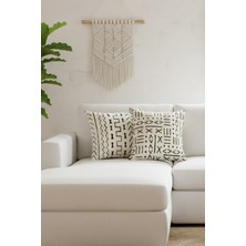 Homy Textiles Modernt Tasarım, Etnik Desen, Dijital Baskılı 2'li Kırlent Kılıfı