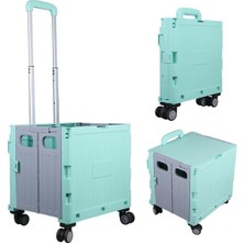 Pazarcan Sunup SN-26966 Katlanabilir Market Pazar Kamp Tekerlekli Alışveriş Arabası 60KG Kapasiteli