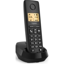 Gigaset Pure 100 Siyah Dect Telsiz Telefon - 14 Saat Konuşma 50 Kişilik Rehber Kapasitesi