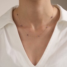 Gold Marley 14 Ayar Lavanta Nazarı Altın Kolye