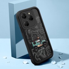 HONTINGA Tecno Spark 20 Pro 20C Spark Go 2024 Spark 10 Pro Pop 8 Uyumlu Telefon Kılıfı Düşüme Önleyici Basitlik Anti Düşme Kamera Korumali Dağ Siyah Desen Ince Yumuşak Silikon Telefon Kılıfı K2-0175