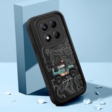 HONTINGA Xiaomi Redmi Note 14 Pro Plus Pro+ 14S 5g 4g Uyumlu Telefon Kılıfı Düşüme Önleyici Basitlik Anti Düşme Kamera Korumali Dağ Darbe Önleyici Siyah Desen Ince Yumuşak Silikon Telefon Kılıfı K2-0175