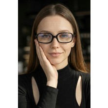 Ren Eyewear Bloom Kare Şeffaf Ekran Gözlüğü - Siyah Ince Çerçeve Şık unisex Model mavi ışık koruma