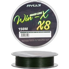 Ip Örgü Misina - 8 Kat - Ryuji Winx X8 - 150MT - Yeşil - 0.10MM