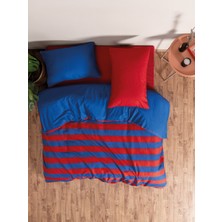 Cozy Home Popping Colors Çift Kişilik Lastikli Çarşaflı Nevresim Takımı Blaze Kırmızı 180X200